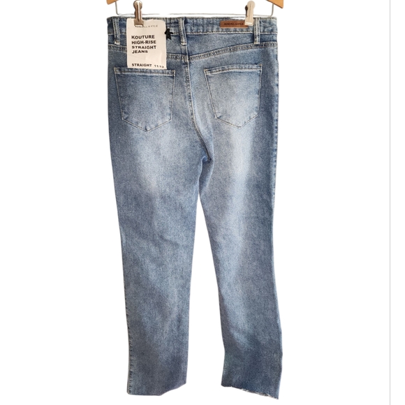 Kendal & Kylie Kouture High Rise Staraight Jeans Size 9/10 NWT - Picture 2 of 7